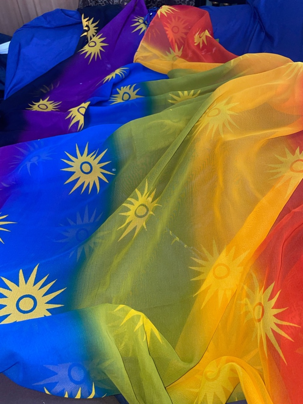 Bananamoon Multicolor Sunburst Sheer Scarf